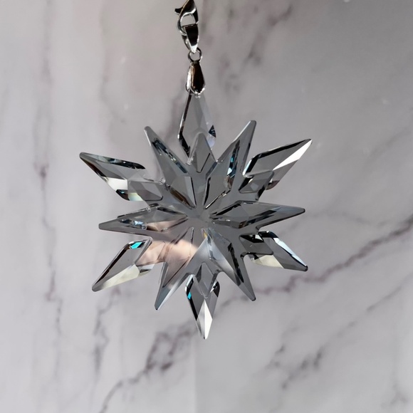 Crystal Snowflake Sun Catcher Christmas Tree Decor Czech Bohemia Crystal Gift - Picture 1 of 12